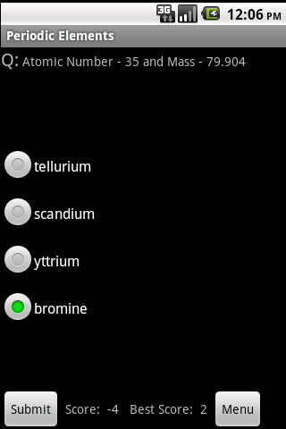 Periodic Table Flashcards,Quiz Android Reference