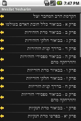 Jewish Books: Mesilat Yesharim Android Reference