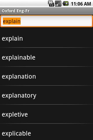 Oxford French Dictionary Android Reference
