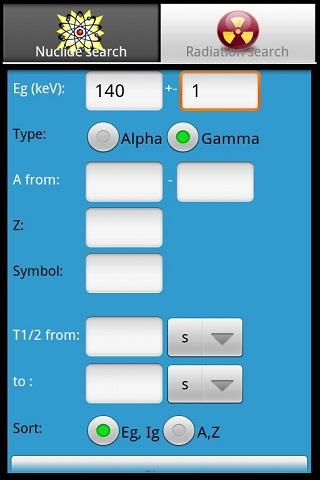 Nuclear data search Android Reference