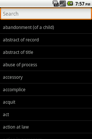Law Glossary Android Reference