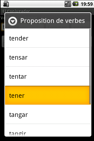 El Conjugador Android Reference