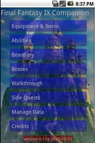 FF9 Companion Android Reference