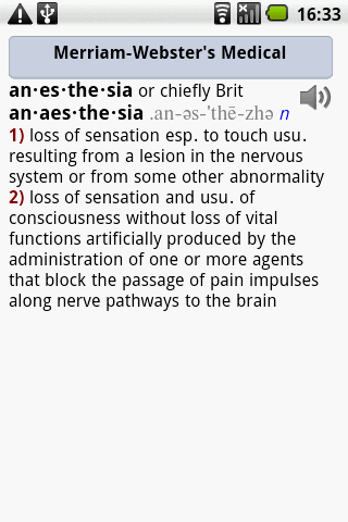 Merriam-Webster Medical Android Reference