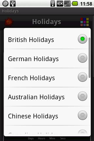 Holidays Android Reference