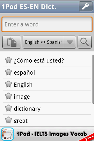 1Pod – Spanish-English Dict. Android Reference