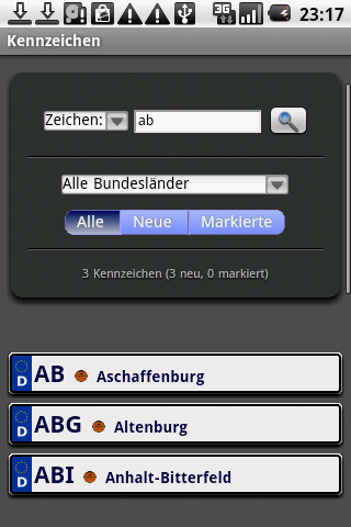 German Car Plates Free Android Reference