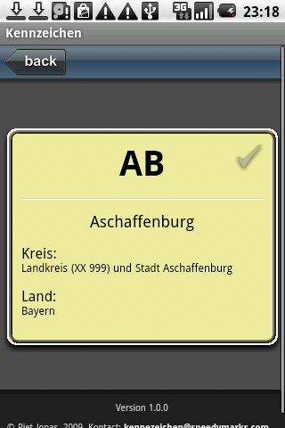 German Car Plates Free Android Reference