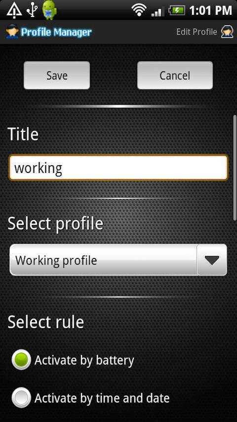 Profile Manager Android Productivity