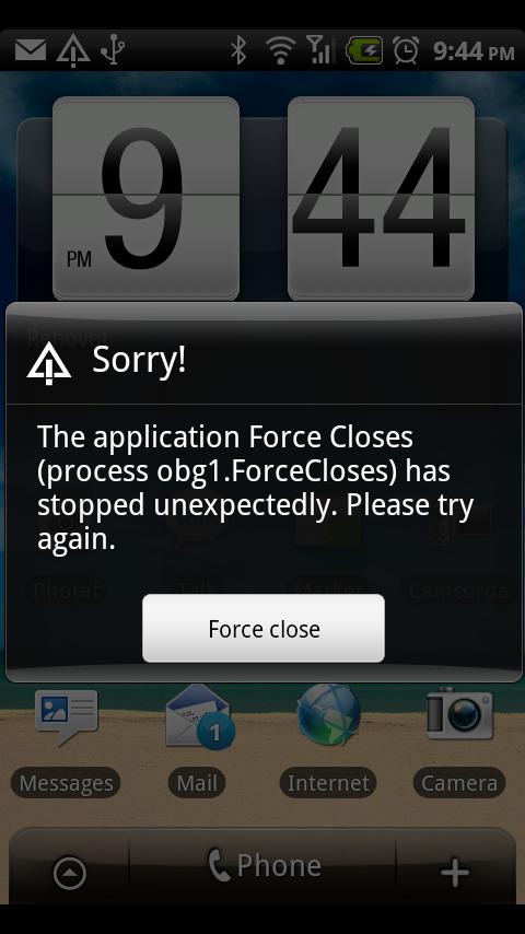 Force Closes Android Productivity
