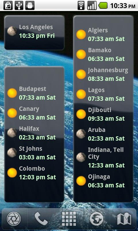 International Clock Widget