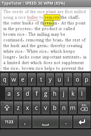 TypeTutor Android Productivity