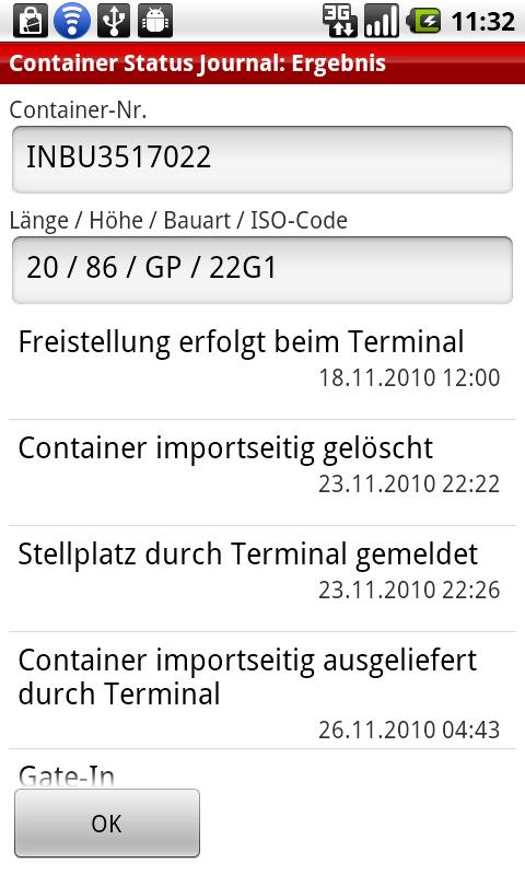 Container Status Journal Android Productivity