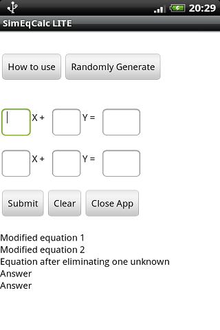 Simultaneous Equation Calc Android Books & Reference