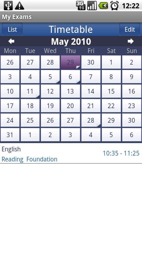 SQA Exam Timetable Builder Android Productivity