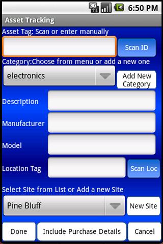 Physical Asset Tracking Android Productivity