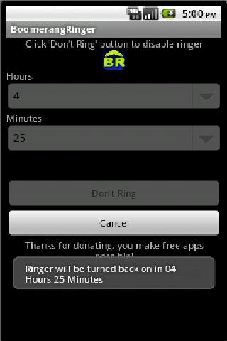 Boomerang Ringer Donate Android Productivity