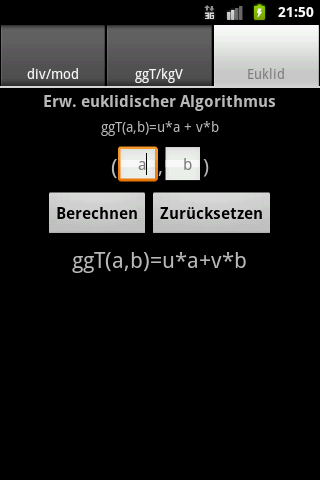 ggT/kgV-Rechner Android Productivity