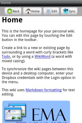 Ema Personal Wiki Android Productivity