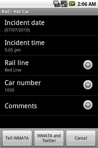 Tell WMATA Android Productivity