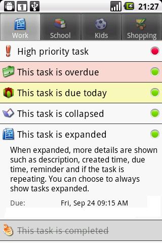 Task List Light – Todo List Android Productivity