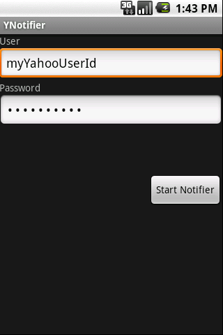 Yahoo Notifier Android Productivity