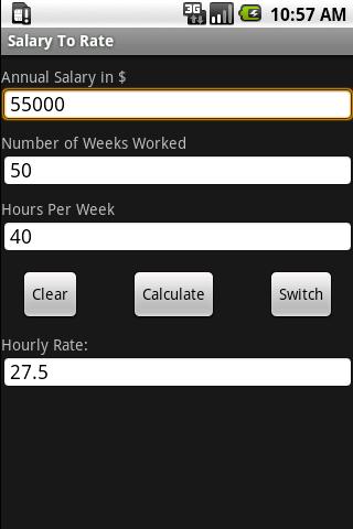 Salary To Rate – Minus Android Productivity