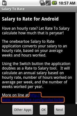 Salary To Rate – Minus Android Productivity