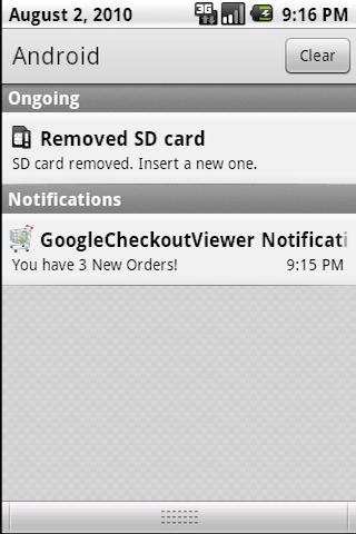 Google Checkout Viewer Android Productivity