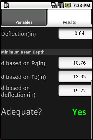 Wood Beam Sizing App Android Productivity