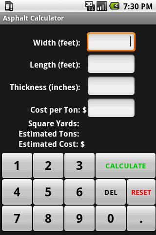 Asphalt Calculator Android Productivity