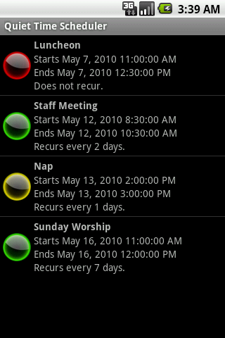 Quiet Time Scheduler Android Productivity