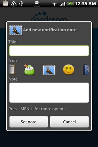 Status Notes Android Productivity