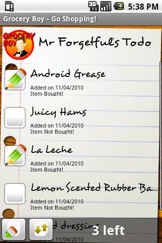 Grocery Boy – Free Version! Android Productivity