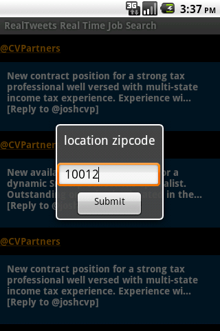 Job Search Tweets Android Business