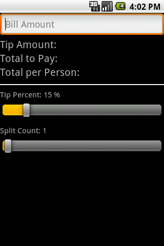 Tip Calc Slider