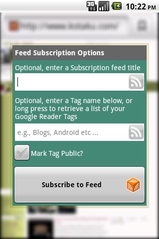 Subscriber (RSS/Google Reader) Android Productivity
