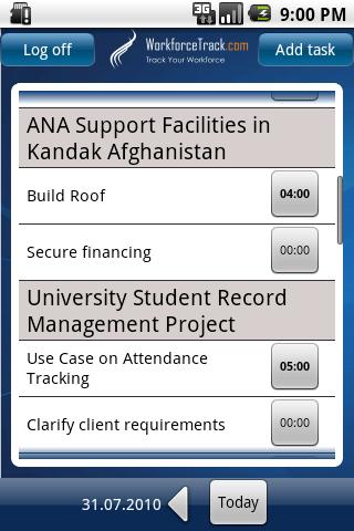 WorkforceTrack Timesheet