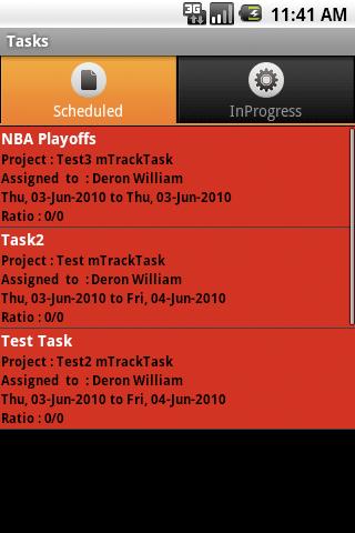 mTrackTask Android Productivity