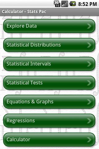 StatsPac Calculator w/Graphing Android Education