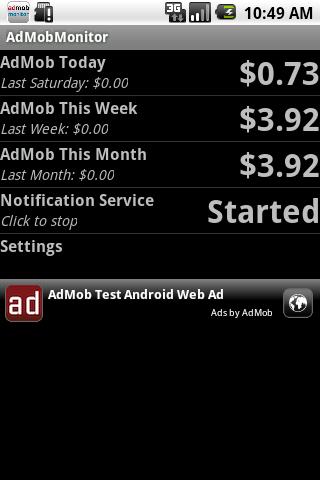 AdMob Monitor Android Productivity