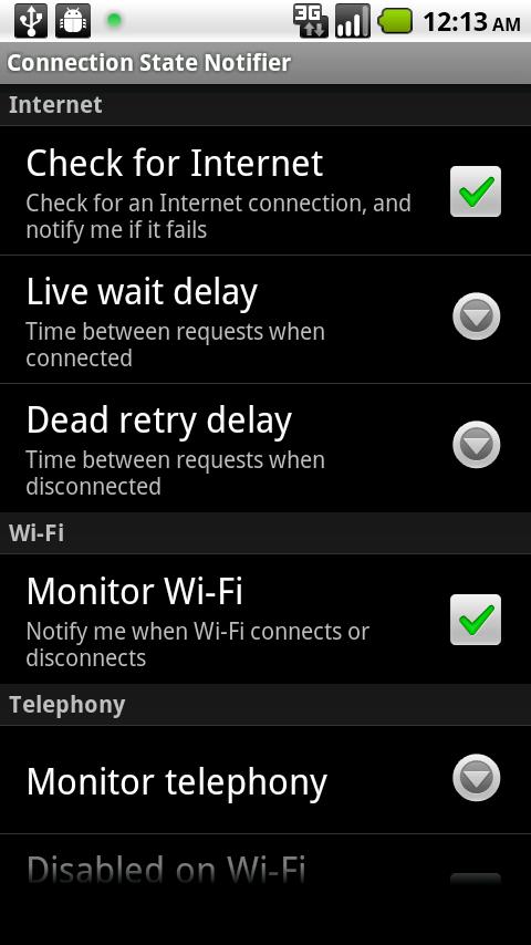Connection State Notifier Android Productivity
