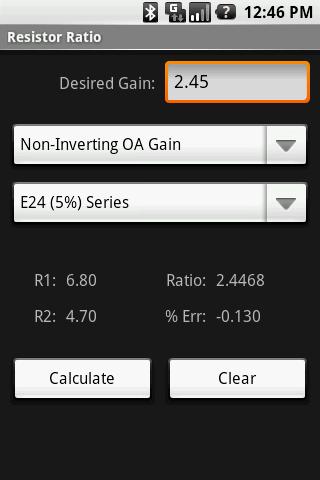 Resistor Ratio Calculator Android Productivity