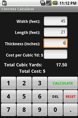 Concrete Calculator Android Productivity