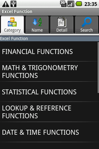 Excel Function Android Productivity