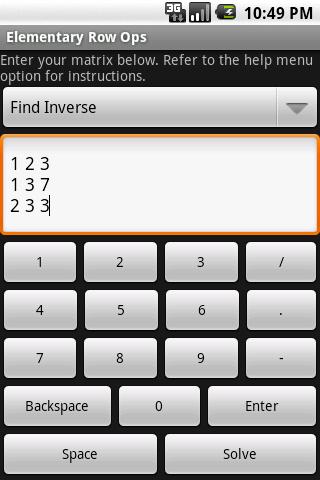 Elementary Row Operations