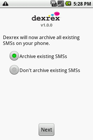 Dexrex SMS Backup Android Productivity