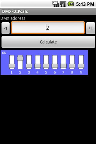 DMX-DIP calculator Android Productivity