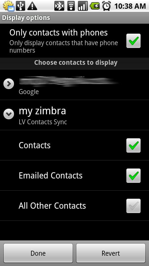 LVContacts Sync for Zimbra ro Android Productivity