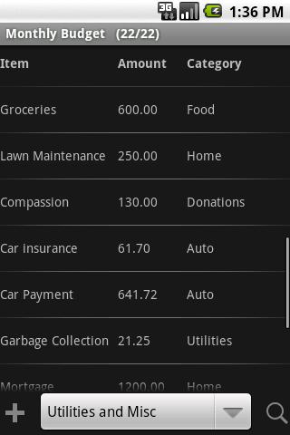 HanDBase Database Manager Android Productivity